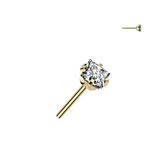 Square Diamond Stud