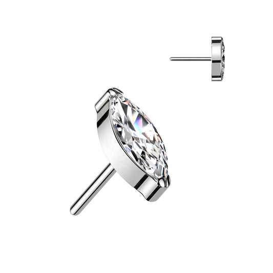 Oval Diamond Stud