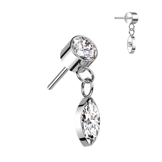 Marquise Dangle Stud