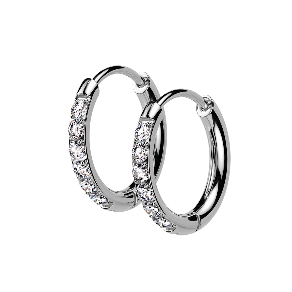 Thin Diamond Hoops