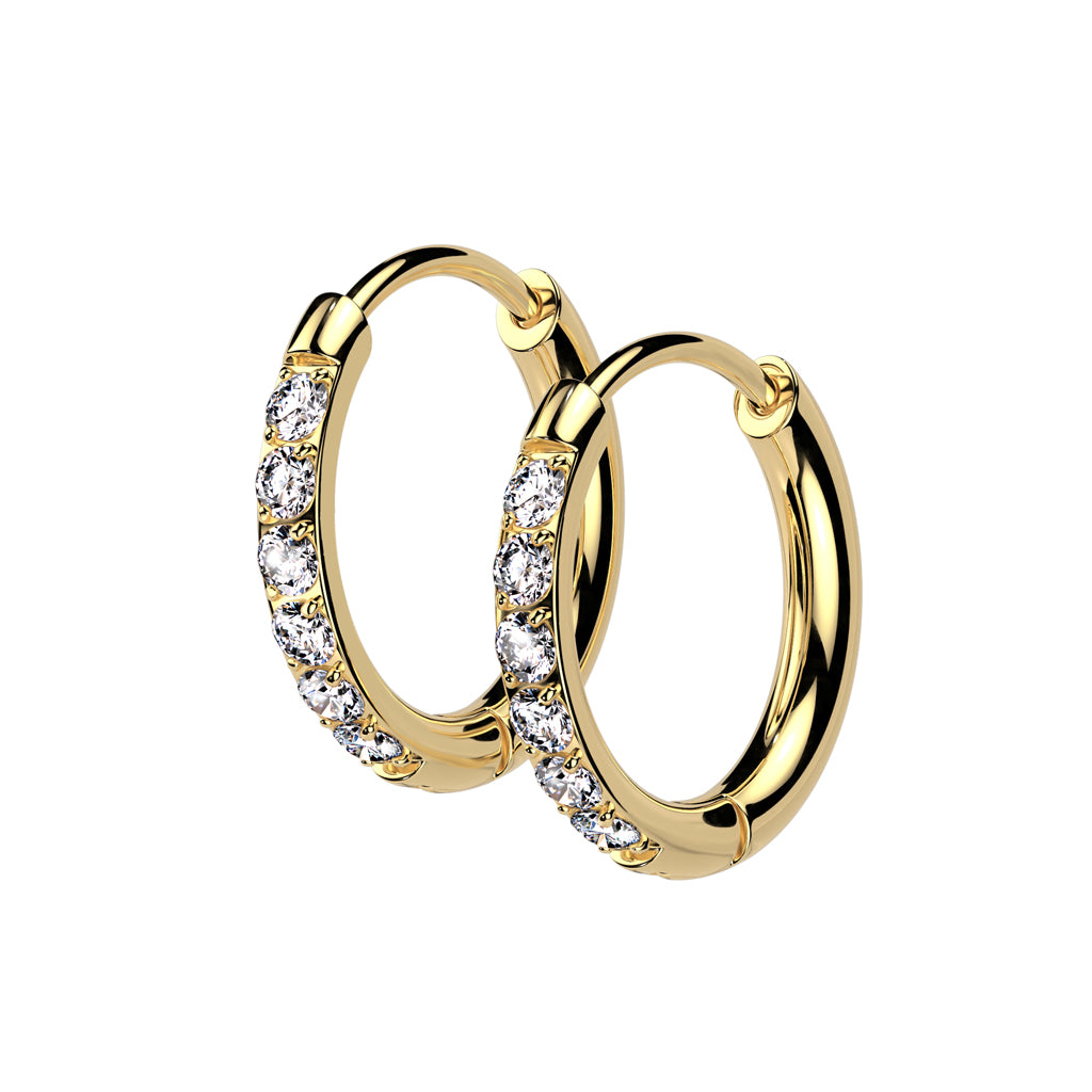 Thin Diamond Hoops