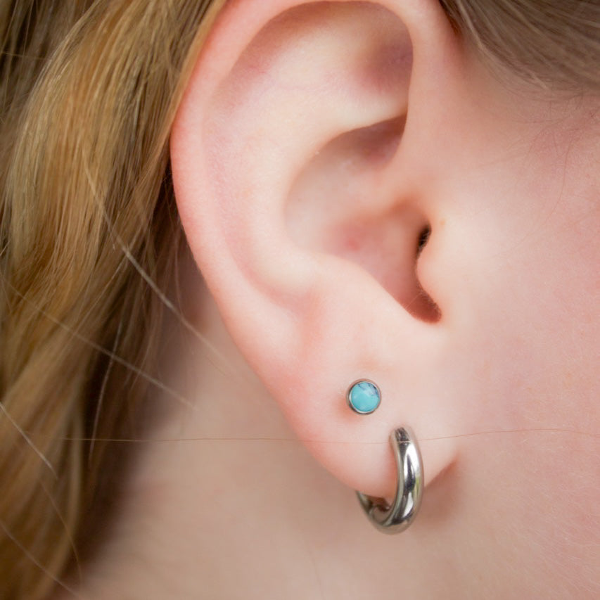 Turquoise Round Stud